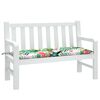 vidaXL Coussin de banc de jardin carreaux multicolore 120x50x7cm tissu