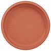vidaXL Plateau &agrave; fleurs rond 6 pcs Rouge brique &Oslash; 17,5 x 2 cm