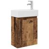 vidaXL Meuble de salle de bain avec robinet Bois ancien