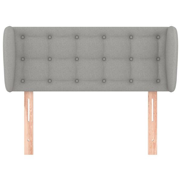 vidaXL T&ecirc;te de lit avec oreilles Gris clair 103x23x78/88 cm Tissu