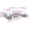 vidaXL Ensemble de canapé de jardin avec coussin 11 pcs beige et crème