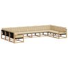 vidaXL Ensemble de canap&eacute;s d'ext&eacute;rieur 10 pc Blanc et Beige