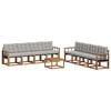 vidaXL Ensemble de canap&eacute;s d'ext&eacute;rieur 9 pcs Gris Naturel et Clair