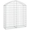 vidaXL Panier de gabions arqué 100x30x100/120 cm Fer galvanisé