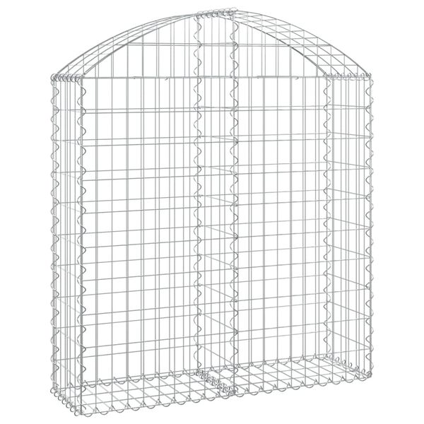 vidaXL Panier de gabions arqué 100x30x100/120 cm Fer galvanisé