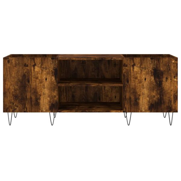 vidaXL Armoire &agrave; disques ch&ecirc;ne fum&eacute; 121x38x48 cm bois d'ing&eacute;nierie