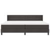 vidaXL Lit &agrave; ressorts avec matelas Marron fonc&eacute; 200 x 200 cm Polyester