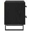 vidaXL Cabinet de chevet avec tiroir Ch&ecirc;ne noir 40 x 35 x 47,5 cm