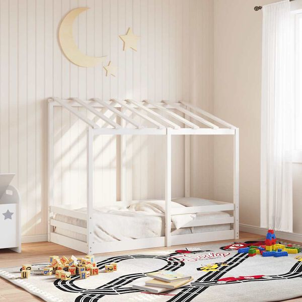vidaXL Lit pour enfants sans matelas blanc 80x160cm bois massif de pin