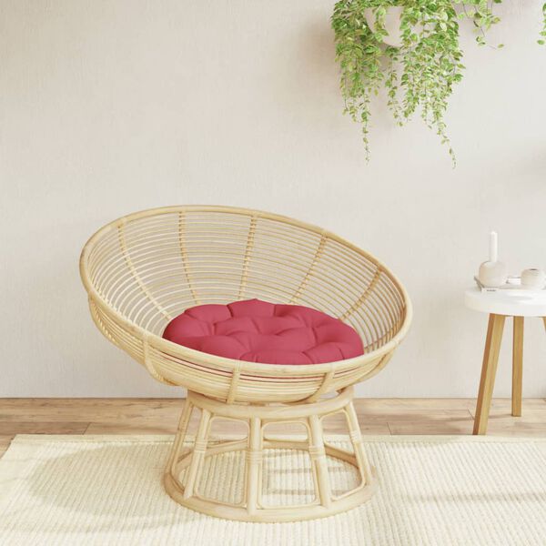 vidaXL Coussin rond rouge bordeaux &Oslash; 60 x11 cm tissu oxford