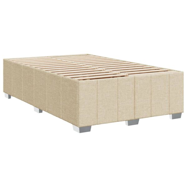 vidaXL Cadre de lit sans matelas cr&egrave;me 120x200 cm tissu