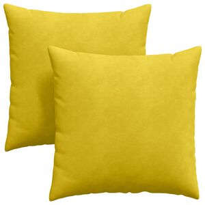vidaXL Coussins de canap&eacute; 2 pcs Jaune 80 x 80 cm