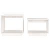 vidaXL Tables basses gigognes 2 pcs Blanc Bois de pin massif
