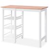 vidaXL Ensemble de bar 3 pcs MDF Blanc