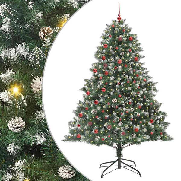 vidaXL Sapin de No&euml;l artificiel Vert 210 cm PVC, plastique et acier