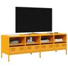 vidaXL Meuble TV jaune moutarde 135x39x43,5 cm acier lamin&eacute; &agrave; froid