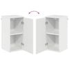 vidaXL Ensemble de mobilier de salle de bain 5 pcs Blanc brillant