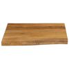 vidaXL Dessus de table 80x80x3,8 cm bord vivant bois massif manguier
