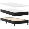 vidaXL Lit &agrave; ressorts avec matelas Noir 90 x 200 cm Simili cuir