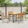 vidaXL Ensemble de salle &agrave; manger pour jardin 5 pcs Gris