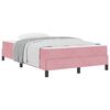 vidaXL Lit &agrave; ressorts avec matelas Rose 120 x 190 cm tissu