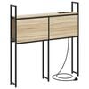 vidaXL Headboard de Rangement avec Station de Charge Ch&ecirc;ne sonoma