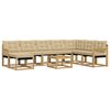 vidaXL Ensemble de canap&eacute;s d'ext&eacute;rieur 9 pcs Blanc et Beige