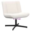 vidaXL Chaise pivotante Crème 63 x 75 x 76 cm Peau de mouton