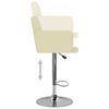 vidaXL Tabourets de bar lot de 2 crème similicuir