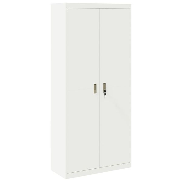 vidaXL Armoire de rangement Blanc 90 x 40 x 200 cm Acier