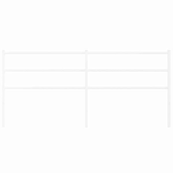 vidaXL T&ecirc;te de lit de remplacement m&eacute;tal blanc 193 cm