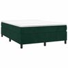 vidaXL Sommier &agrave; lattes de lit et matelas Vert fonc&eacute; 140x190cm Velours