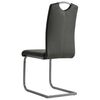 vidaXL Chaises &agrave; manger cantilever lot de 4 gris similicuir