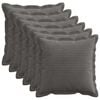 vidaXL Housse de coussin 6 pc HOUTEN Gris fonc&eacute; 30 x 30 cm