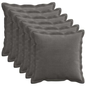 vidaXL Housse de coussin 6 pc HOUTEN Gris fonc&eacute; 30 x 30 cm