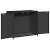 vidaXL Armoire de rangement de jardin noir 83x45x76 cm r&eacute;sine tress&eacute;e