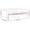 vidaXL Lit de repos rose 100x200 cm velours