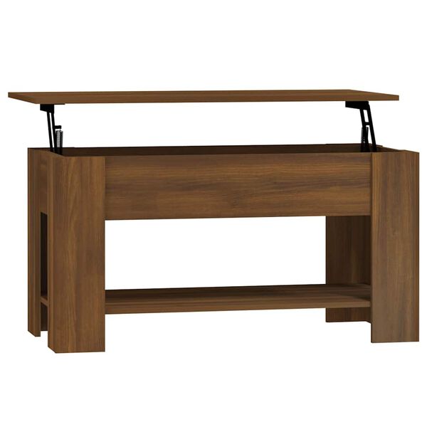 vidaXL Table basse Ch&ecirc;ne marron 101x49x52 cm Bois d'ing&eacute;nierie