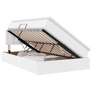 vidaXL Lit avec rangement et matelas Blanc 120 x 190 cm Simili cuir