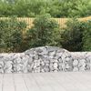 vidaXL Paniers à gabions arqués 11 pcs 300x30x60/80 cm Fer galvanisé