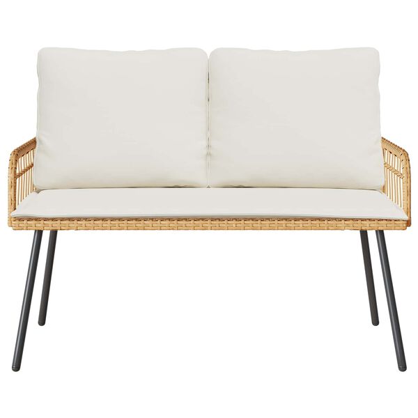 vidaXL Ensemble de salle à manger pour jardin 2 pcs Naturel polyrotin