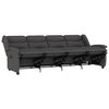vidaXL Fauteuil de massage inclinable à 4 places gris foncé