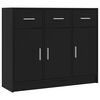 vidaXL Buffet noir 91x28x75 cm bois d'ing&eacute;nierie