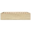 vidaXL Cadre de lit sans matelas ch&ecirc;ne sonoma 120x190 cm