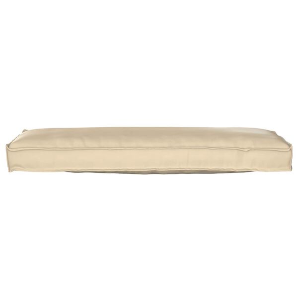 vidaXL Coussin pour banc de palette Beige 120 x 40 x 8 cm Tissu Oxford