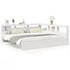 vidaXL Lit biblioth&egrave;que sans matelas blanc 200x200 cm bois pin massif