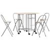 vidaXL Ensemble de salle &agrave; manger pliable 5 pi&egrave;ces MDF