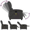 vidaXL Fauteuil de massage inclinable gris cuir v&eacute;ritable