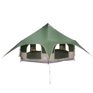 vidaXL Tente familiale 10 personne Vert