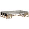 vidaXL Ensemble de canap&eacute;s d'ext&eacute;rieur 9 pc Blanc et gris clair